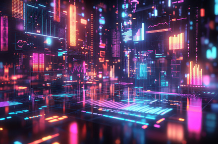 Futuristic digital interface glowing, a Background Photo by Pixeness