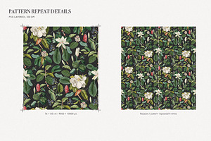 Exquisite Botanical Floral Pattern