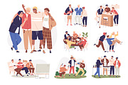 Men friends relax together set, a Person Illustration by Good Studio (Thumbnail 1 of 9)