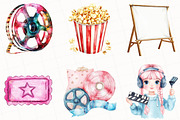 Summer Movie Night Clipart, an Illustration by OK Design (Thumbnail 5 of 5)