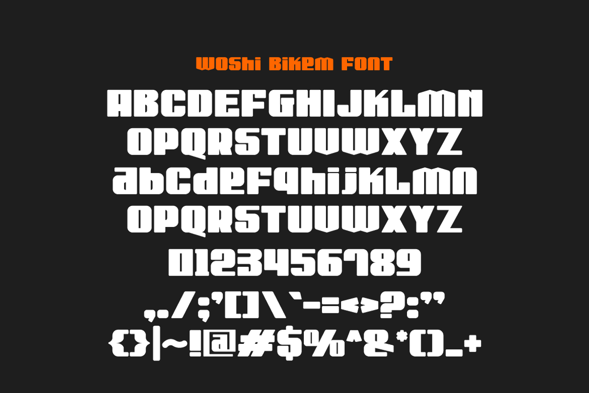 Woshi Bikem - Sport Bold Font, a Sans Serif Font by Iqsiart Studio (Photo 5 of 7)