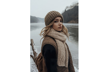 Woman in Cozy Winter Clothing by a, a Beauty & Fashion Photo by Lermont51