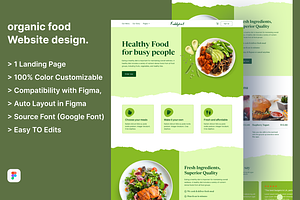 Organic Food Landing page