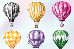 Hot Air Balloons Clipart