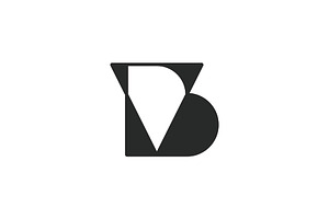 Elegant Letter VB BV Monogram Logo