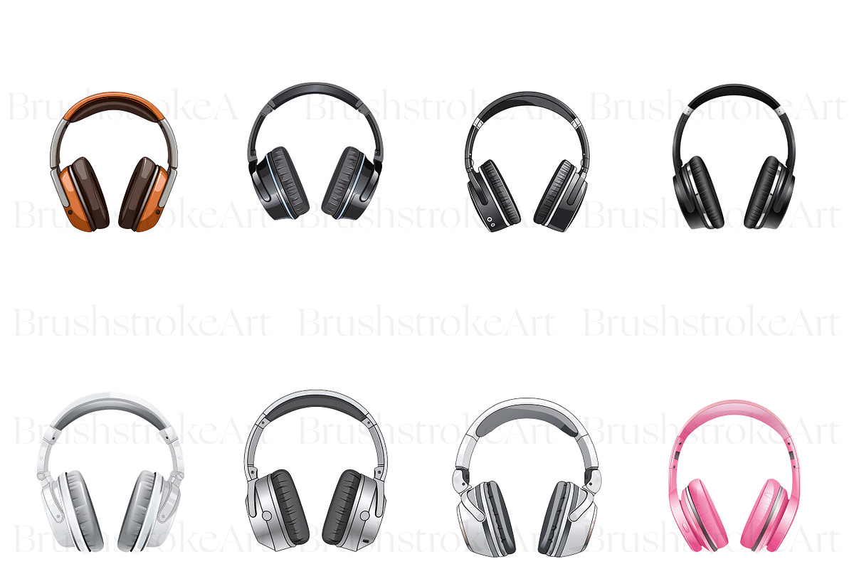 Headphone Clipart, Headphone PNG, an Object Illustration by BrushstrokeArtGB (Photo 4 of 9)