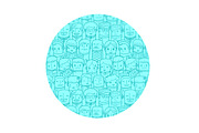 Seamless people pattern 1, a Pattern Graphic by Beatriz Gascón (Thumbnail 2 of 5)