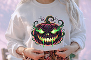 Spooky Pumpkin PNG,Halloween Pumpkin, an Illustration by designcity5 (Thumbnail 5 of 8)