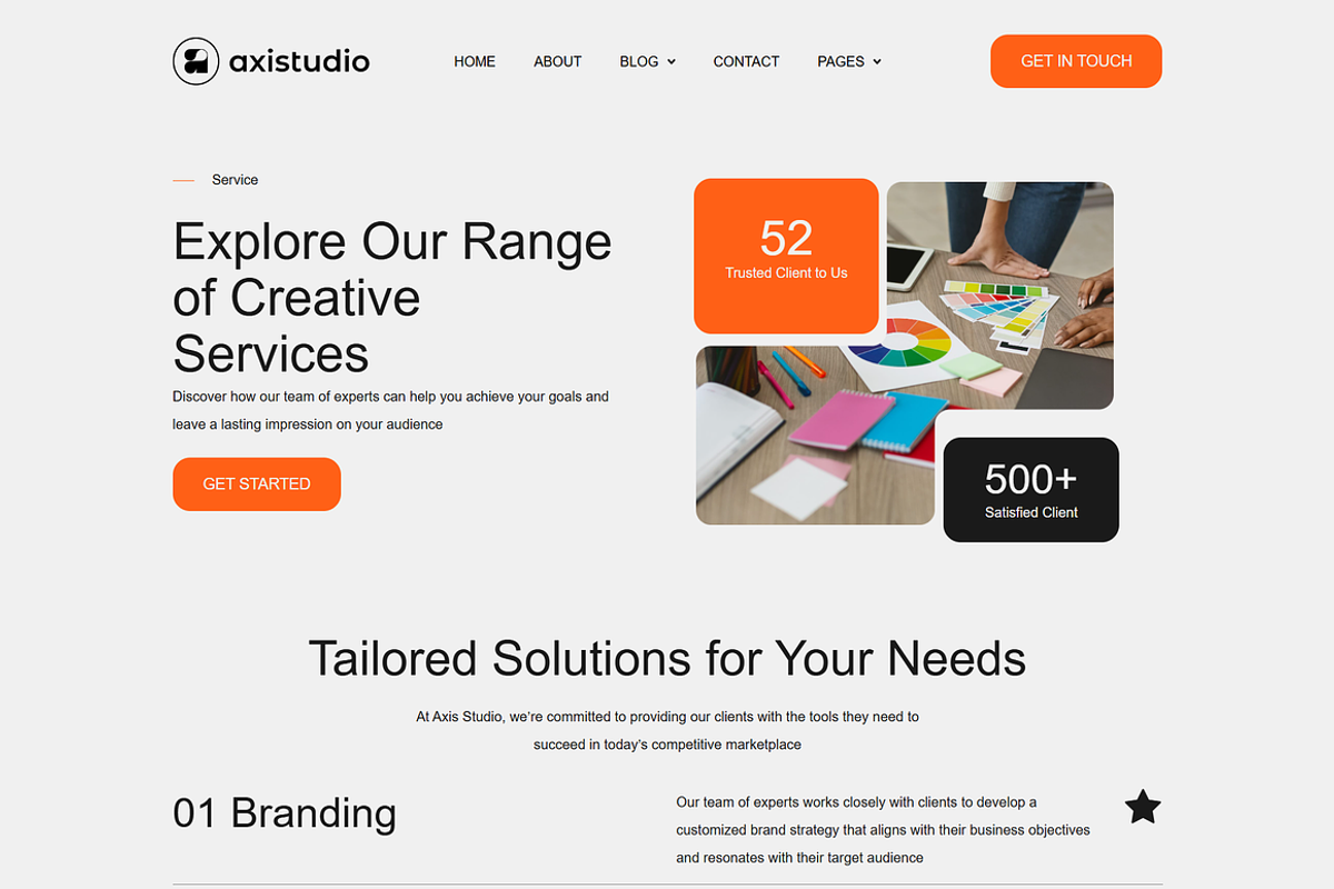 Branding & Creative Studio Elementor, a Landing Page Template by Design Spade (Photo 6 of 10)