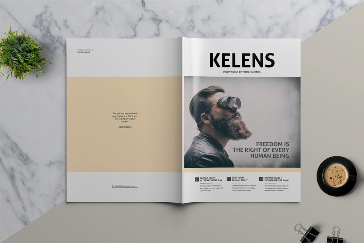 KELENS - Clean Magazine Template, a Magazine Template by Indotitas (Photo 9 of 9)