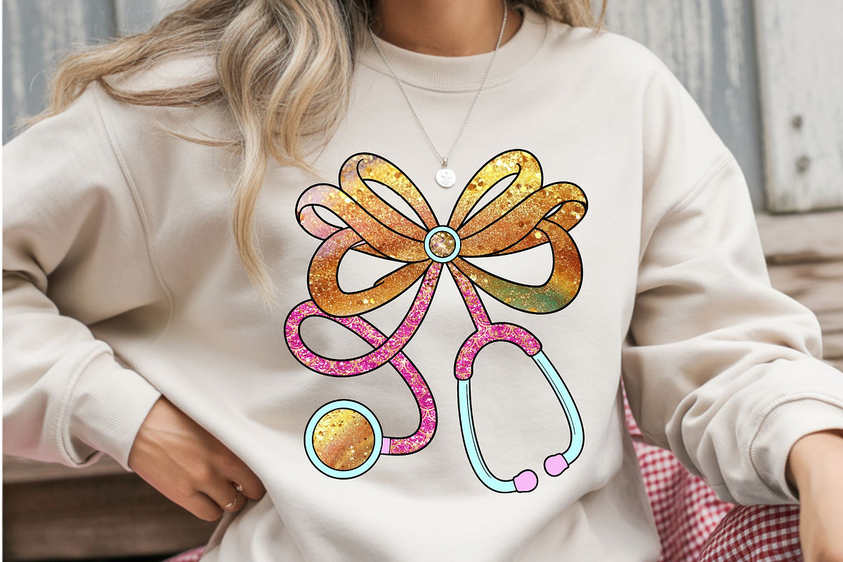 Glitter Bow Stethoscope PNG – Nurse, an Illustration by iloveTemplate (Photo 1 of 6)