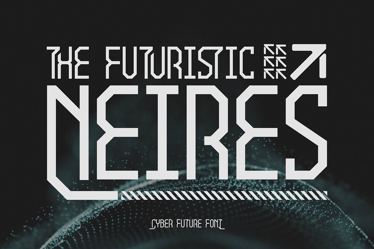Neires | Cyber Future Font, a Sans Serif Font by Denustudios (Photo 1 of 14)