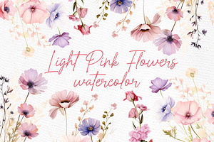 Dusty Pink Flowers Clipart