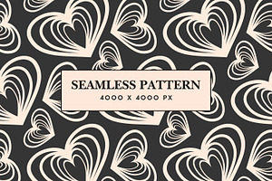 Black Valentine pattern with hearts, a Pattern Graphic by Art's and patterns