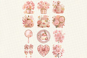 Pink Coquette Aesthetic Watercolor, an Illustration by DreamCafeArt (Thumbnail 3 of 6)
