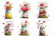 Whimsical spring mason jar Clipart, an Illustration by Designworld (Thumbnail 4 of 6)