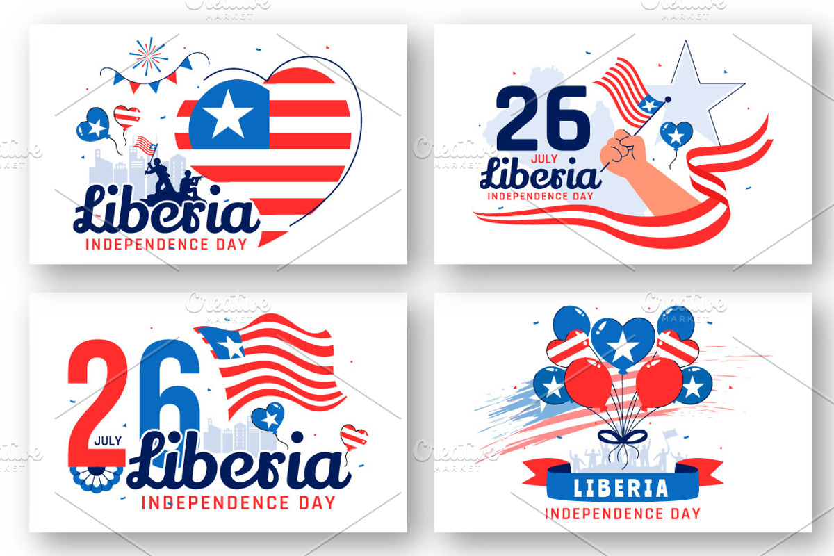 10 Liberia Independence Day Vector, a Seasonal Illustration by denayunebgt (Photo 3 of 4)