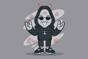 The Rocker!, a Person Illustration by pedrors