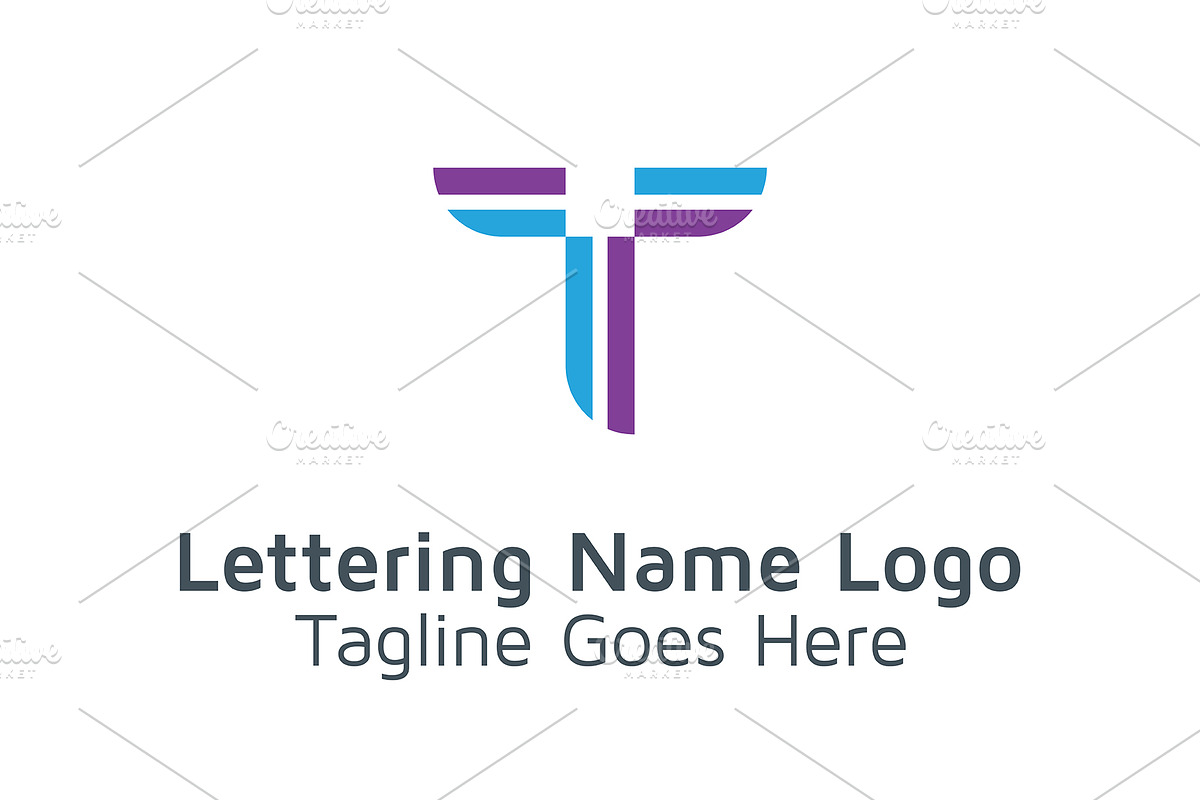 20 Logo Lettering T Template Bundle, a Branding & Logo Template by Acongraphic (Photo 3 of 21)