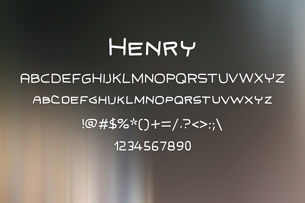 HENRY font preview 2