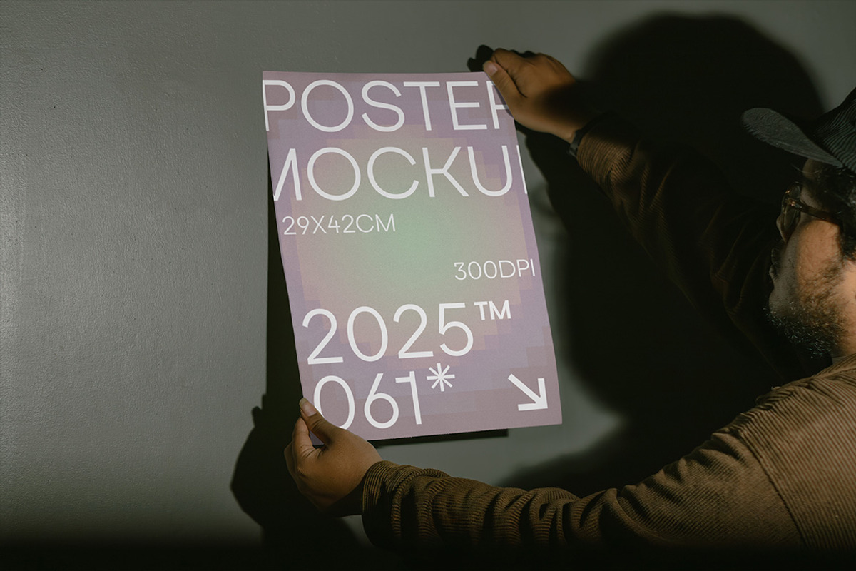 Poster Mockup - VOL 1, a Product Mockup by Simetrica Labs (Photo 2 of 6)