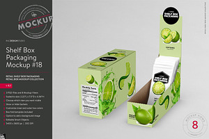 Retail Shelf Box 18 Packaging Mockup