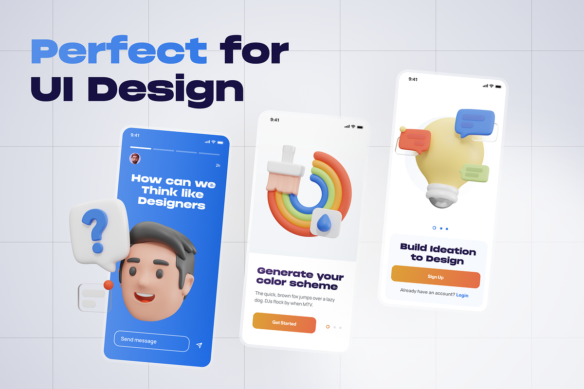 Graphic Design Tools 3D Icon Set, an Object 3D Model by Illustraly Design (Photo 5 of 8)