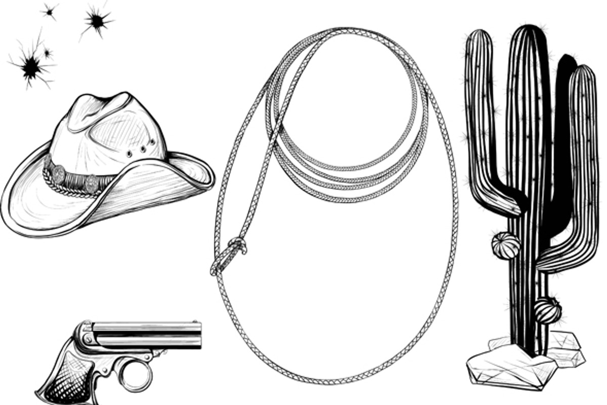 Large collection of cowboy accessori