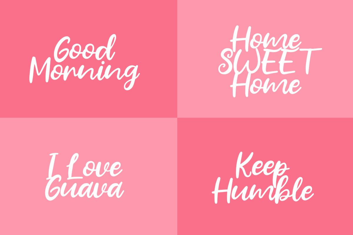 Fresh Guava, a Script Font by khurasan (Photo 5 of 7)