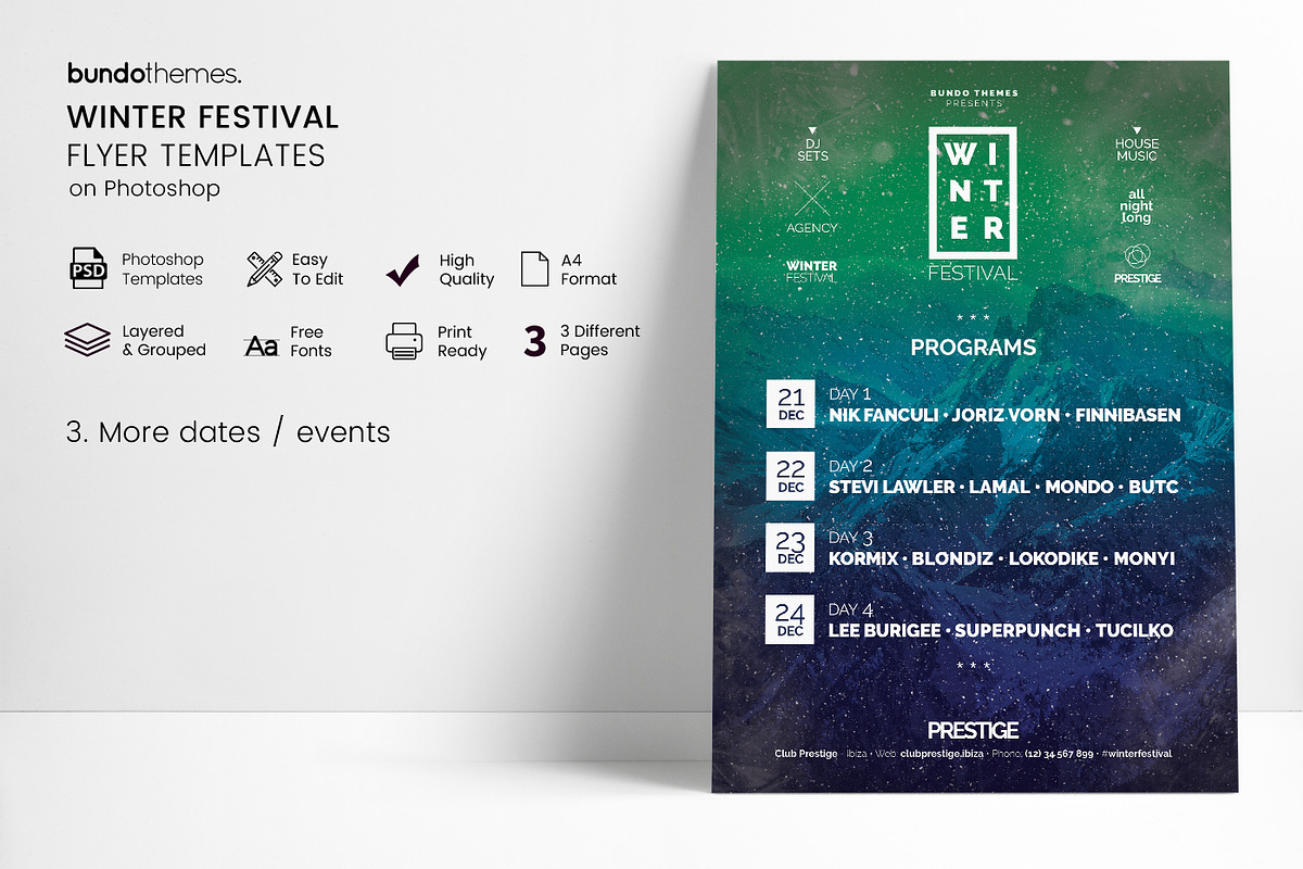 Winter Festival Flyer, a Flyer Template by Bundo Themes (Photo 4 of 5)