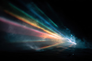 Colorful lights in dark space, a Photo by Beautiful things