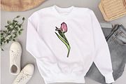 Tulip svg dxf png, flower clipart, an Object Illustration by Bila Vorona (Thumbnail 5 of 5)