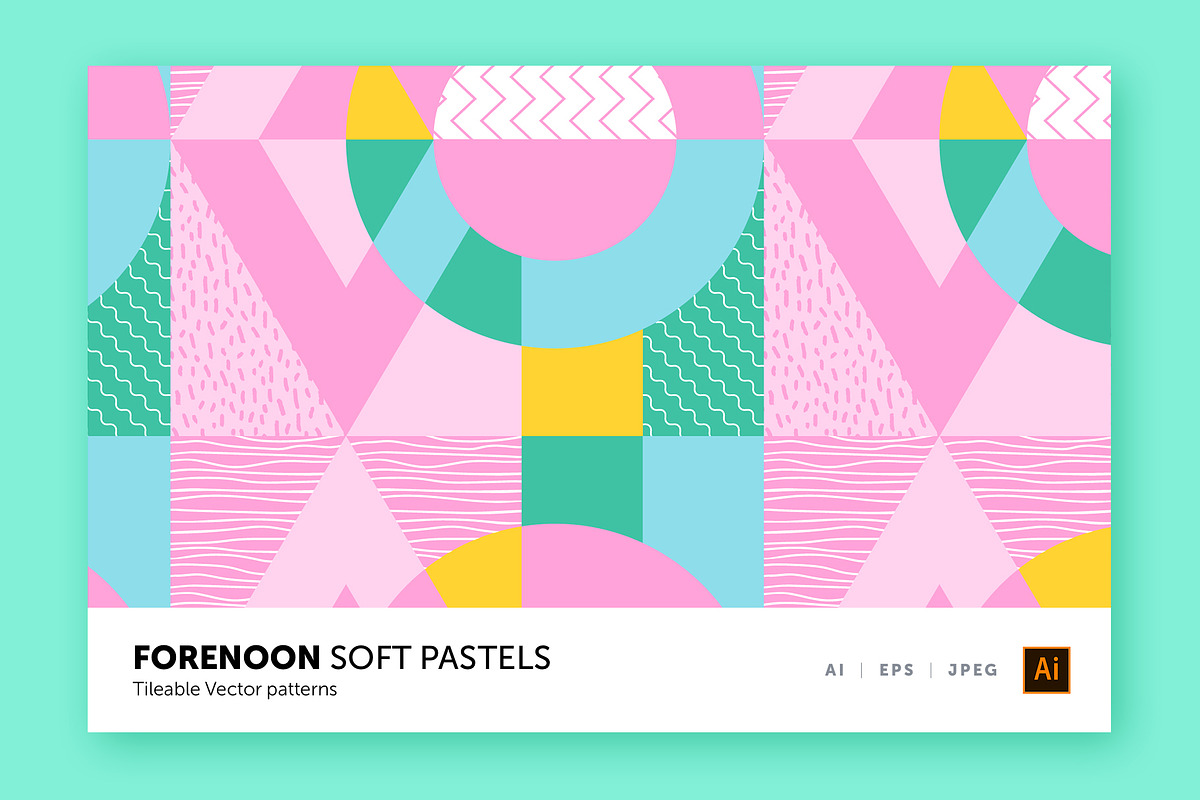 Soft Pastels Patterns, a Pattern Graphic by Designnina Shop (Photo 11 of 18)