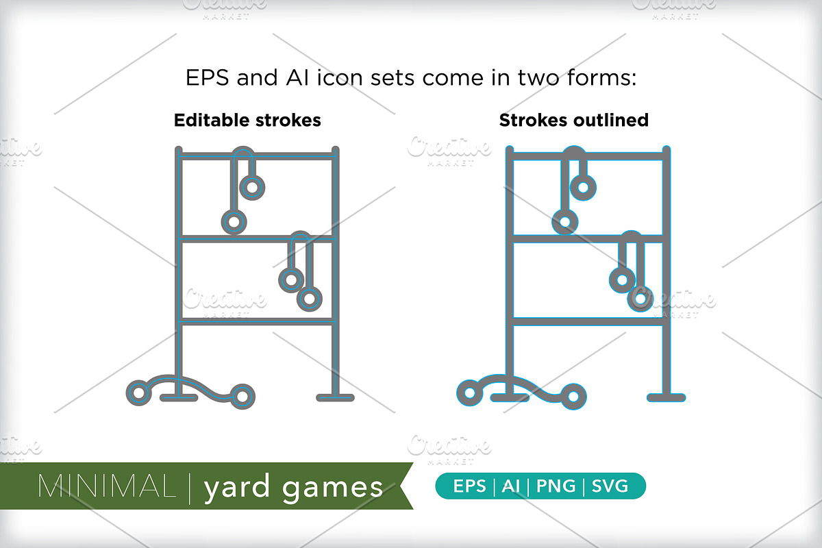 Minimal yard game icons, an Outline Icon by Picture Window (Photo 3 of 5)