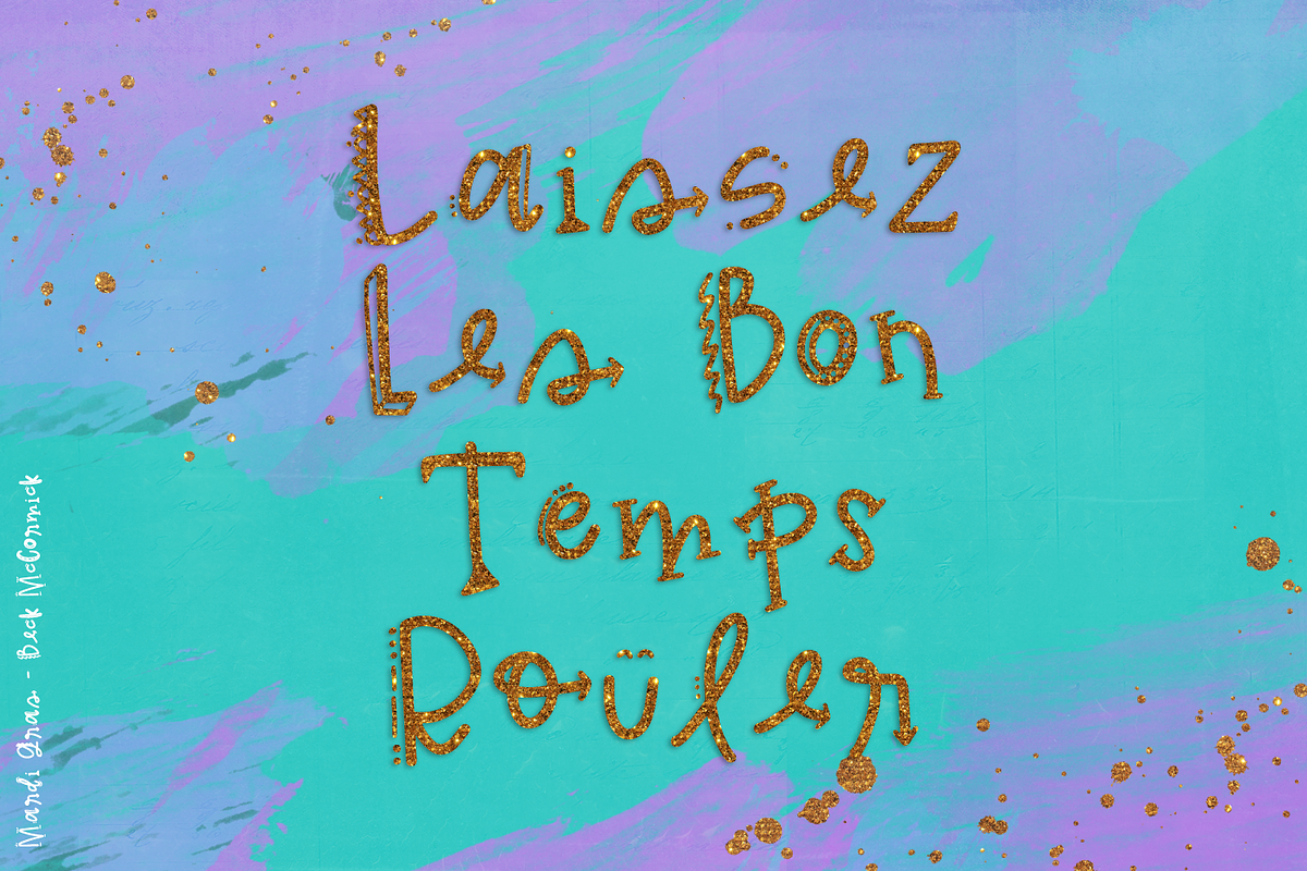 Mardi Gras Party Font, a Font by Beck McCormick (Photo 2 of 10)