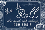 Tis de Roll Vintage duo fonts, a Handwritten Font by Tanondesign (Thumbnail 1 of 8)
