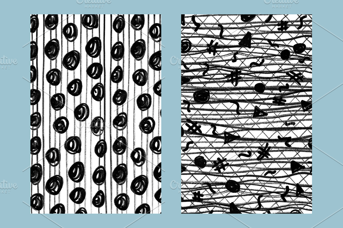 50 hand drawn pattern kit., a Texture Illustration by redstudio (Photo 8 of 11)