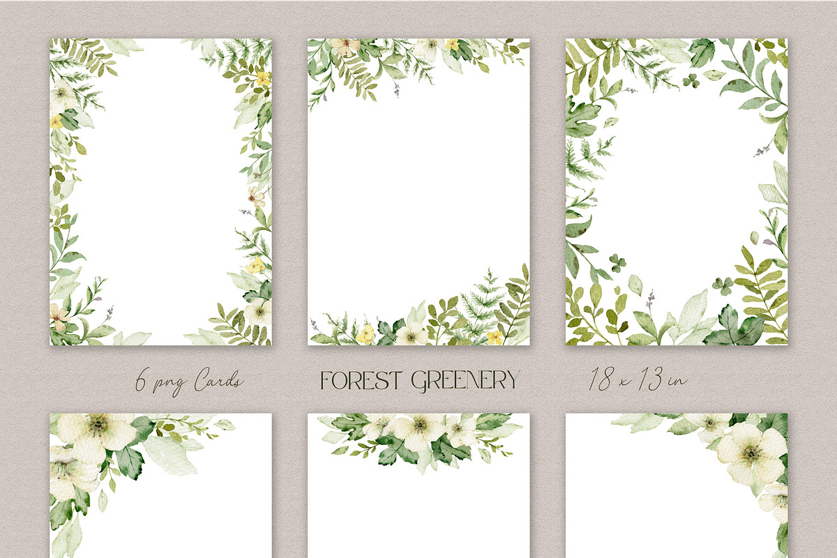 Watercolor set of Forest Greenery, an Illustration by Elena Medvedeva (Photo 7 of 15)
