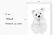 Baby Footprints Bear, an Animal Illustration by Lembrik's Artworks (Thumbnail 3 of 4)