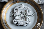French Angels Vector Set, a Graphic by Elaine Leon (Thumbnail 1 of 4)