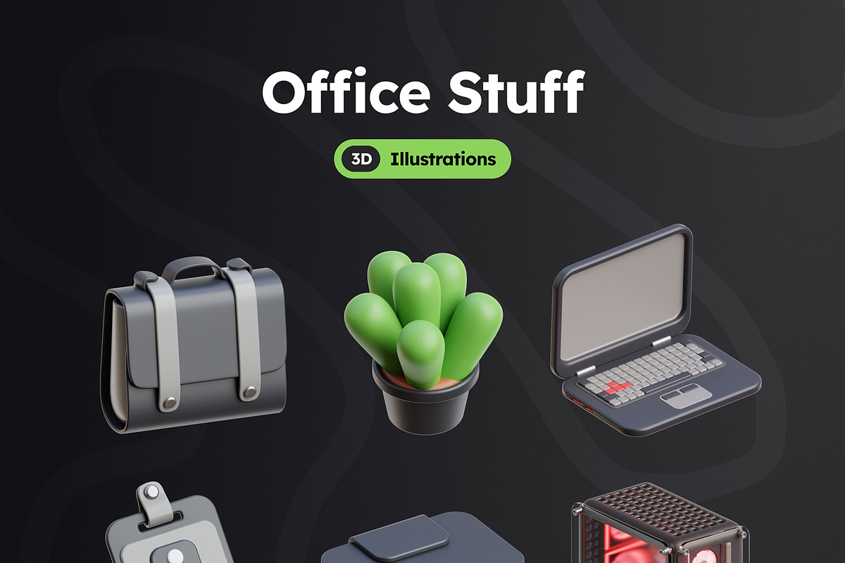 Office Stuff 3D Icons, an Object 3D Model by Rakata Studio (Photo 7 of 7)
