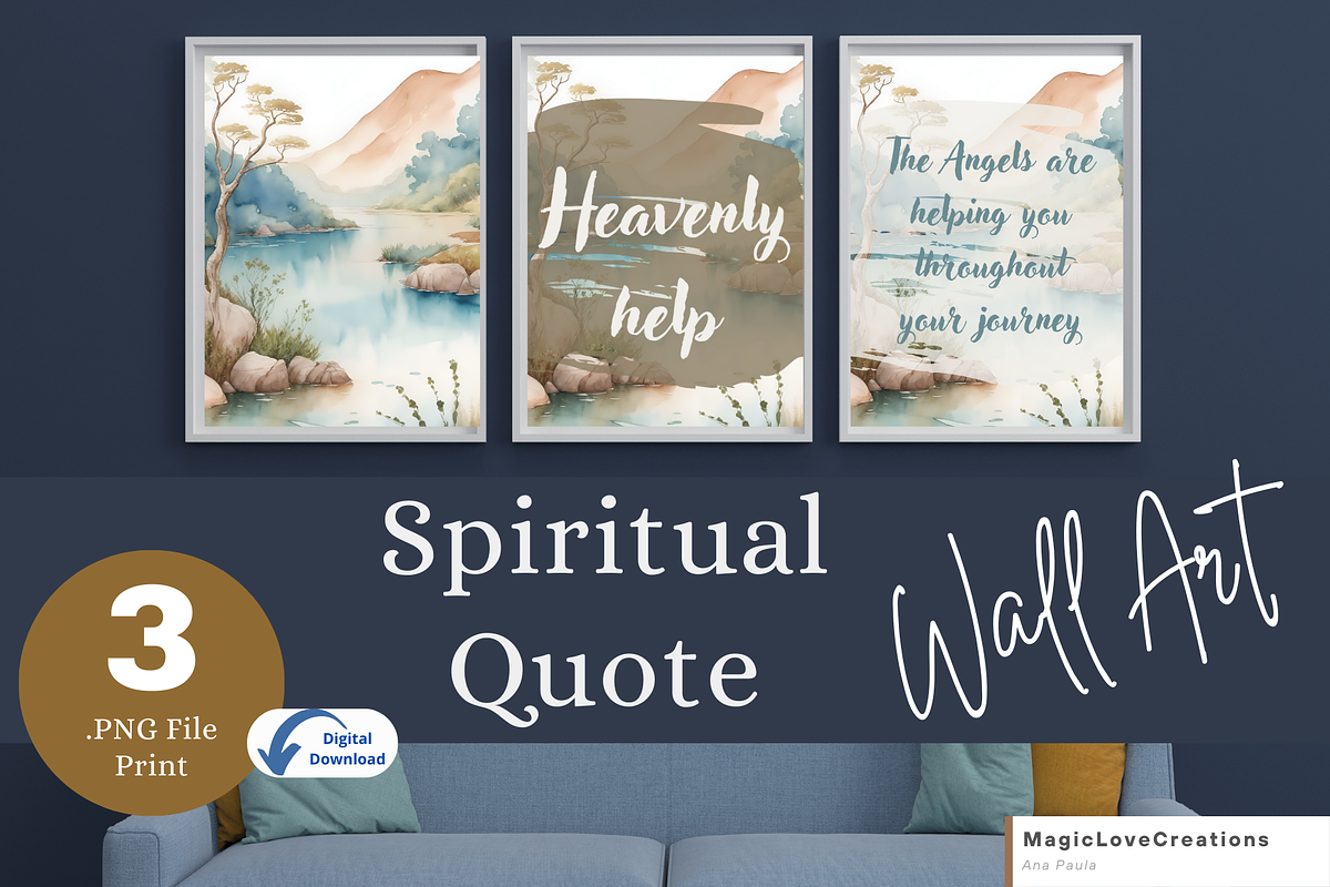 Spiritual Positive Quote Print Wall, a Poster Template by MagicLove Creations (Photo 1 of 10)