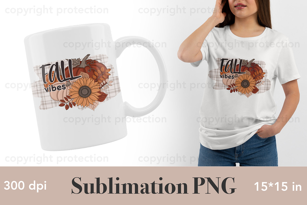 Fall Vibes Sublimation PNG, a Seasonal Illustration by GlamArtZhanna (Photo 2 of 3)
