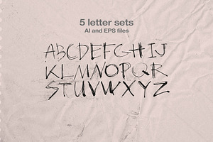 Scribbles 560 Lines, Letter Sets