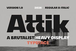 Attik - Brutalist Display Font