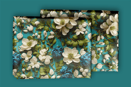 Blue Wood Sorrel Flowers Seamless