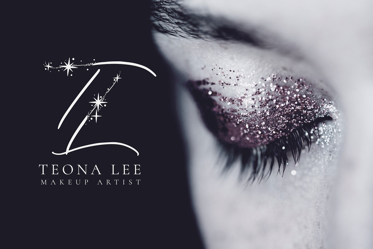 Glitter. Festive font with sparks preview 2