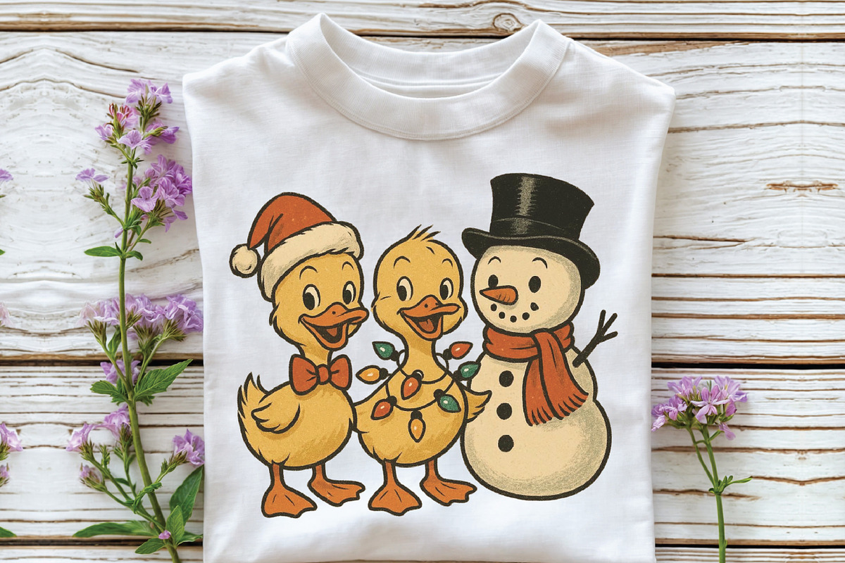 Vintage Christmas Goose Holiday PNG, an Illustration by CraftArtStudio (Photo 2 of 4)