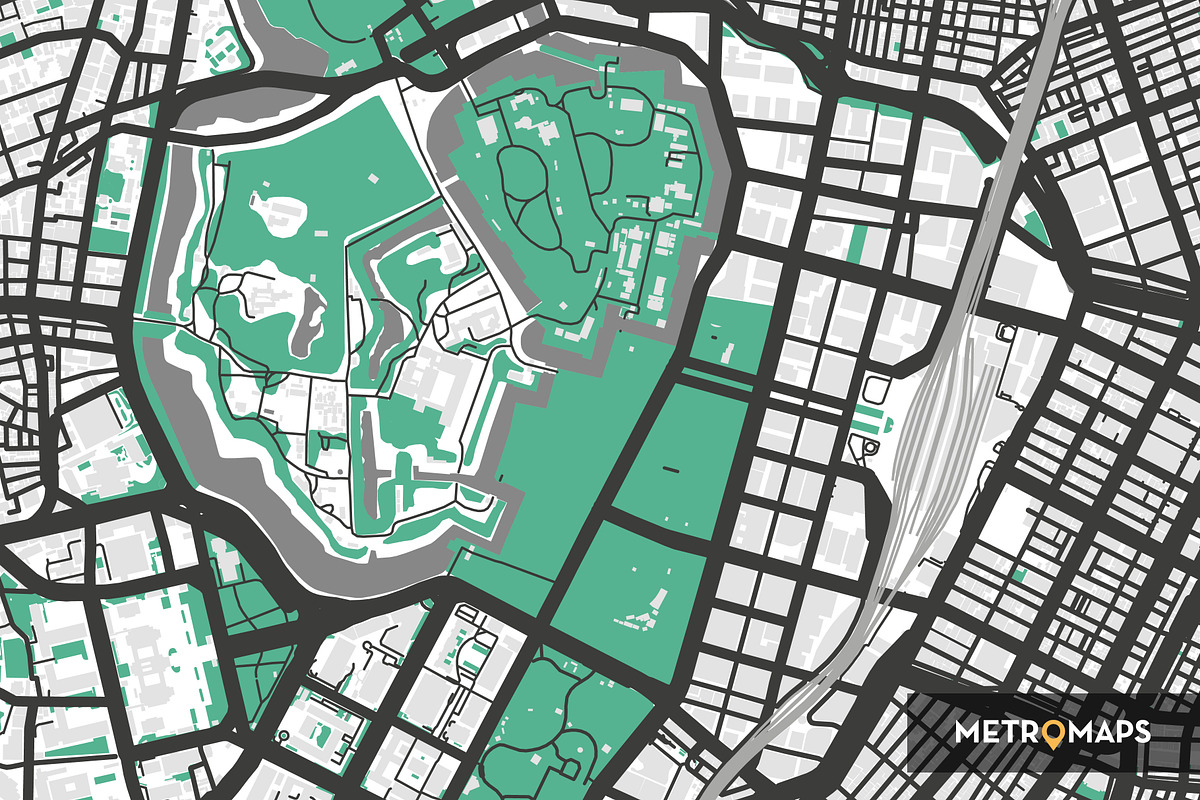 Tokyo Map – Regular / Mint, an Illustration by MetroMaps (Photo 2 of 3)