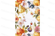 Watercolor food vertical background, a Background Graphic by Bubert Art (Thumbnail 7 of 10)
